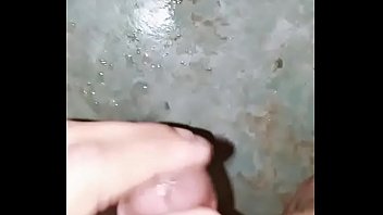 Preview 2 of Hemma Sex Video - tranny emptying her cock in bathroom