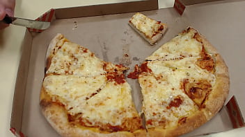 Preview 2 of Xxx Body Masag - Gay slut cums on pizza