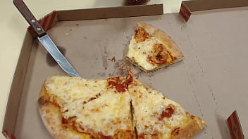 Preview 3 of Xxx Body Masag - Gay slut cums on pizza