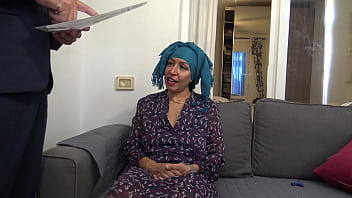 Preview 1 of Avyysoerd - Kurdish muslim wife lets manager cum inside her pussy during job interview