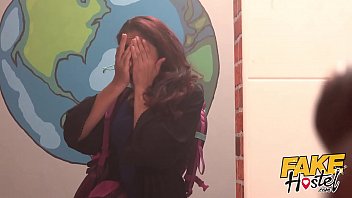 Preview 1 of Big Titporn - Fake Hostel Indian backpacker has interracial group sex