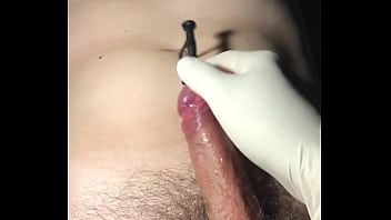 Preview 4 of Reshma Faking - Training_ bigger urethra sound / Entrenando_ una sonda m&aacute_s grande