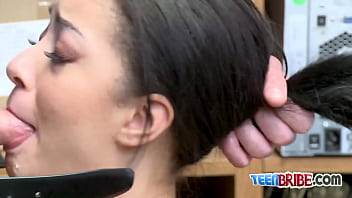 Preview 2 of Mom Exchange Pron Video - Petite brunette gets doggystyle for the cop