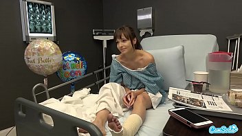 Preview 1 of Espanolas Anal - Public Sex in Hospital,  Milf Flash BF Cumshot I Gave Him a Handjob and He Cums On My Tits