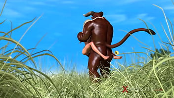 Preview 3 of Massage Brezzer - The minotaur. Trans sweet girl fucked hard by a minotaur outdoor