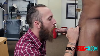 Preview 3 of Shy Medical Exam - Bearded hipster hunk gay queer BJ black