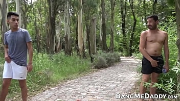 Preview 1 of Wwe Star Sexe - Handsome pounding tight twink in the park