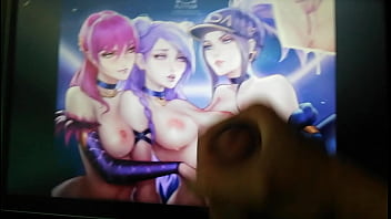 Preview 1 of Japanese Baba Xxx Meya - KDA Popstars Akali,  Evelynn and Kaisa cum tribute League of Legends