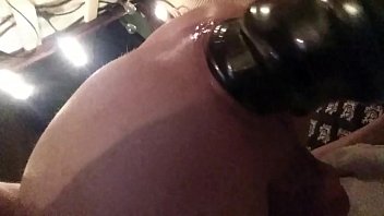 Preview 2 of Bbw Creampie - Huge Ribbed Anal Dildo