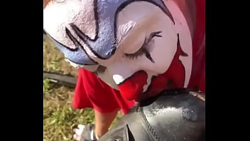 Preview 4 of Assh Lee Creampie - Clown Worshiping Muddy Boot With Hott Sauce