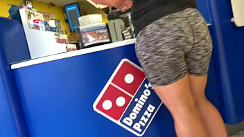 Preview 1 of Shemale Satin Panty Fuck - Candid latina big ass in spandex