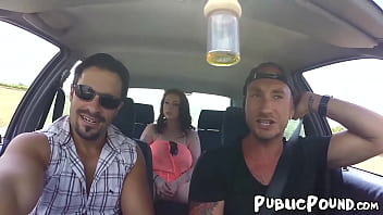 Preview 1 of Xnxx Hd Sony Lion - Busty babe Harmony Reigns sucking cock before public cowgirl