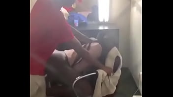 Preview 1 of Christy Makee - Young horny Caribbean teen taking back shot in barber chair