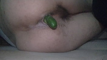 Preview 1 of Fast Time Fooking - Sissy mazen .  cucumber insertion in my butt