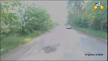 Preview 2 of Big Prone Hole - Trailer.Ciclistas tienen sexo cerca de la autopista, al aire libre.Cicloturismo rural y sexo