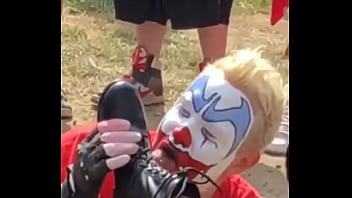 Preview 4 of Mom And Son Hindi Saxy - Muddy Boot Worshiping By A Clown