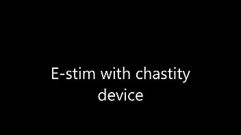 Preview 1 of Wv Spy - Estim e-stim cum load with chastity device