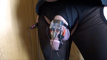 Preview 3 of Im Sorry If I Had - Estim e-stim cum sperm load cock milking with chastity device