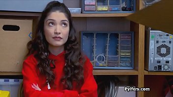 Preview 1 of Azeri Anal Cumshot - Tattoed busty teen thief spreads for cock