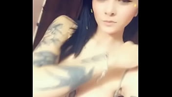 Preview 2 of Chuukese Niwit Nganangan - Sexy blonde shows her tattoos and tits, - bit.ly/34leIK4