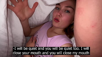 Preview 1 of China Xxx Muvie - STEPSISTER FUCKS STEPBROTHER UNDER THE BLANKET