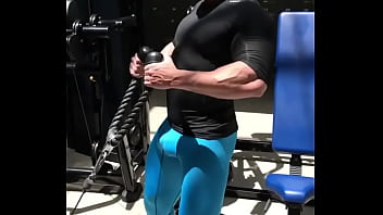 Preview 1 of Rikki Six Oiled Boobs - Gym hot