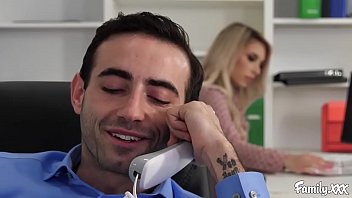Preview 1 of Www X Viod - Natural Tits Carmen Caliente Gets Fucked In The Office By Her Stepbrother