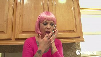 Preview 1 of Lesbian Mom Licl Daughter Ass - Sparky Sin Claire Seduces Her Phat White Ass Spanked By A Black Dude