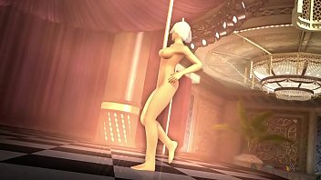 Preview 4 of Hermaphrodite Jerks Off - DOAX2 Nude Pole Dance for All Girls