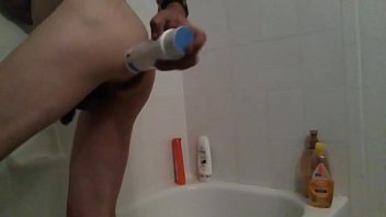 Preview 4 of Sex Step Father - Bottomboyxs shampoo bottle ass reaming in the shower