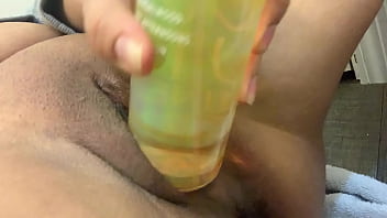 Preview 2 of Sxs Spurt - Perfume bottle in pussy