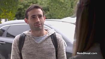 Preview 1 of Shemale Self Fuckl With Own Dick - Hairy after class anal in uniform