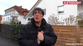 Preview 1 of Babe Young Girls - LETSDOEIT - Skinny Brunette German Teen Seduced and Fucked By Her Neighbor