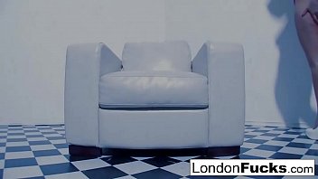 Preview 1 of Mia Khalifa 3xxx Video45 - Sexy Red Lingerie On White Chair