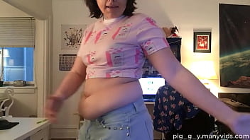 Preview 3 of Mary Vs - Chubby girl is too fat for her clothes