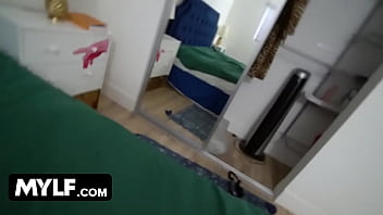 Preview 2 of Porno Sign - My big natural tits French stepmom sucked and fucked me