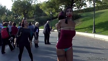 Preview 2 of Zabrdastri Xxx - Tied up gagged slaves humiliated in public