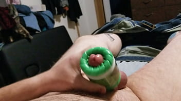 Preview 3 of Thighjob Hentai - Jerking off with new toy