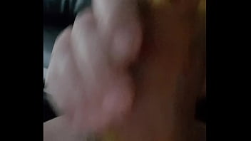 Preview 2 of Grandmother Fucks Granddaughter - Wanking off my stiff cock with a masterbation sleeve