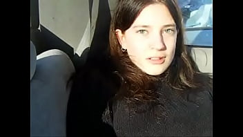 Preview 1 of Kupit Bilet V Kiev Na Poezd - Young girl fingers herself in car