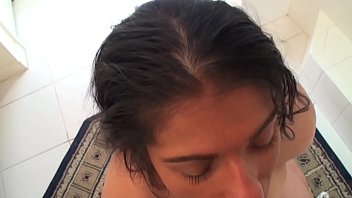 Preview 3 of Fin Chuuk In Guam - Alexis Rain sucks cock in bathroom