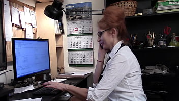 Preview 1 of Usa School Xxxgad 10 Video King - Julia Sexy Big Natural Tits Secretary Masturbating on Work
