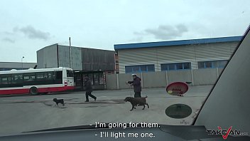 Preview 1 of Cat Wafe - Poor Hungarian Babe Got Kicked Out Naked At The Buss Station