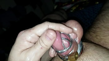 Preview 4 of Mia Kalifa Fuck Hard And Crying - Jerking off in chastity cage
