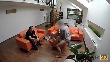 Preview 4 of New Hottie Ass - HUNT4K.  Blonde stops fighting with BF because stranger gives money