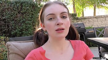 Preview 2 of Doctor Breast Sucking - Young and Horny slut Maya Kendrick licks her step daddy&#039_s balls and lets him plow her tight pink pussy