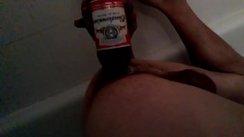 Preview 2 of Sex Open Xl - Bottomboyxs beer bottle butt chug