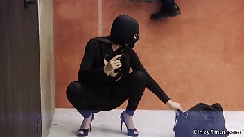 Preview 1 of Lactate Webcam - Thief spanks busty partner in bondage