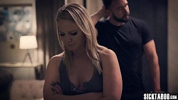 Preview 3 of Jeans Cuckold - Sexy homeless blonde MILF banged by a house owner