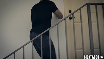 Preview 1 of Jeans Cuckold - Sexy homeless blonde MILF banged by a house owner